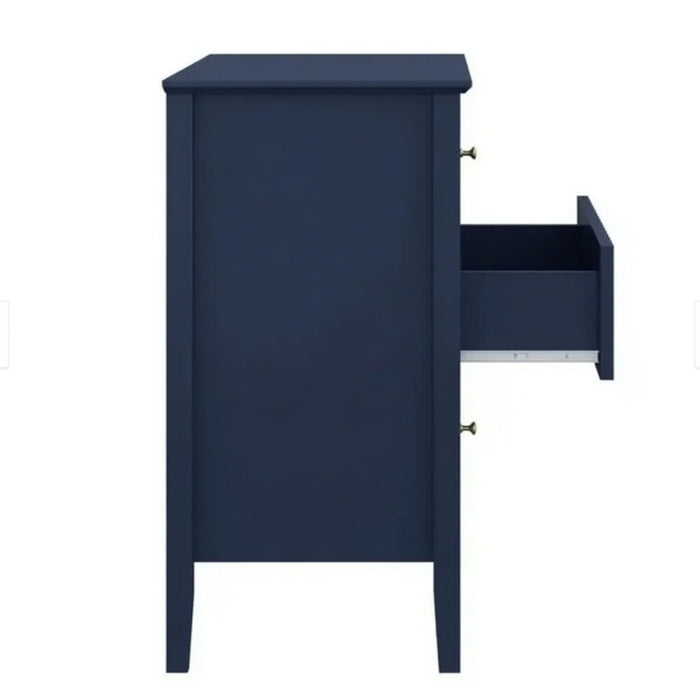 Fluted 3 Drawer Nightstand With Soft Close Slides