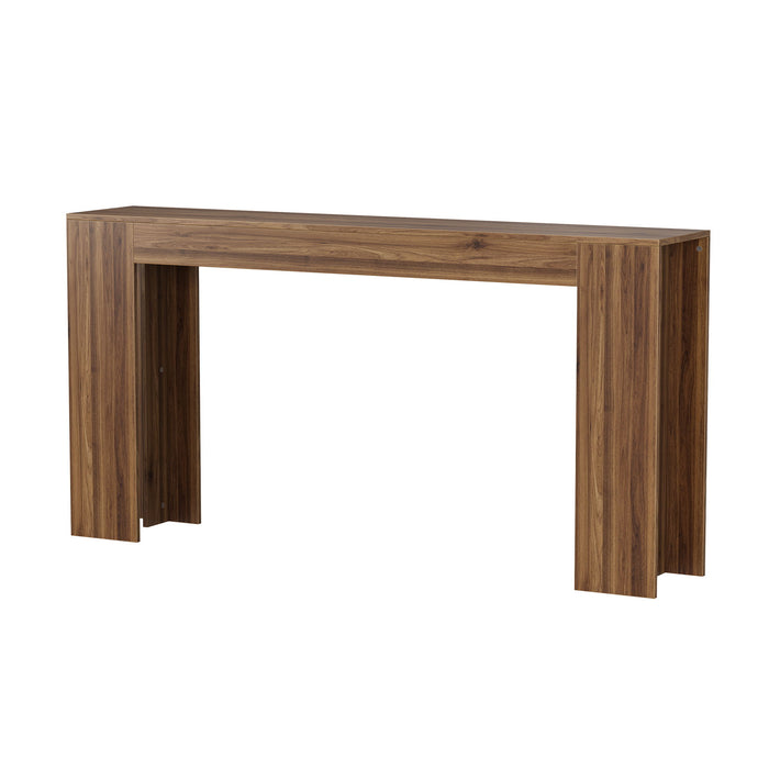 Farmhouse Style Extra Long Walnut Console Table