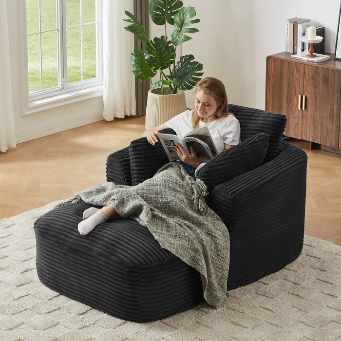 Oversized Chaise Lounge Chair Indoor - Black