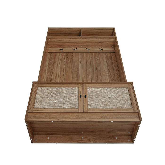 Modern Storage Closet For Bedroom, Entryway, Or Living Room - Walnut