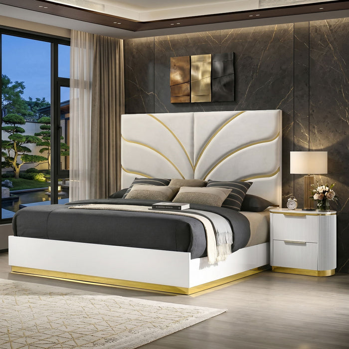 Giovanni - Bed With Oversized Upholstered Headboard