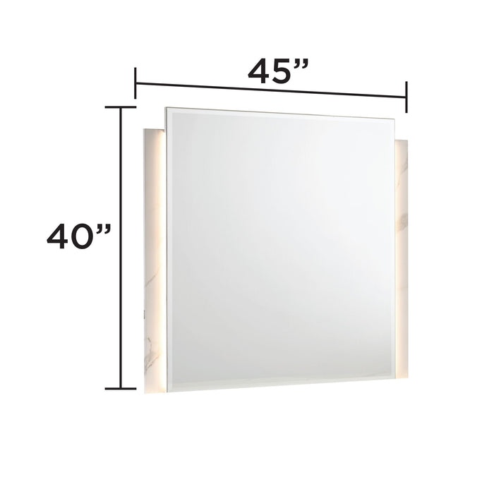 Altima - LED Dresser Mirror With Integrated Vertical Light Strips (Dresser Not Included) - Gray