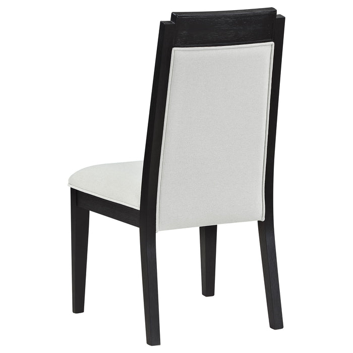 Dining Side Chair (Set of 2) - Black / Ivory