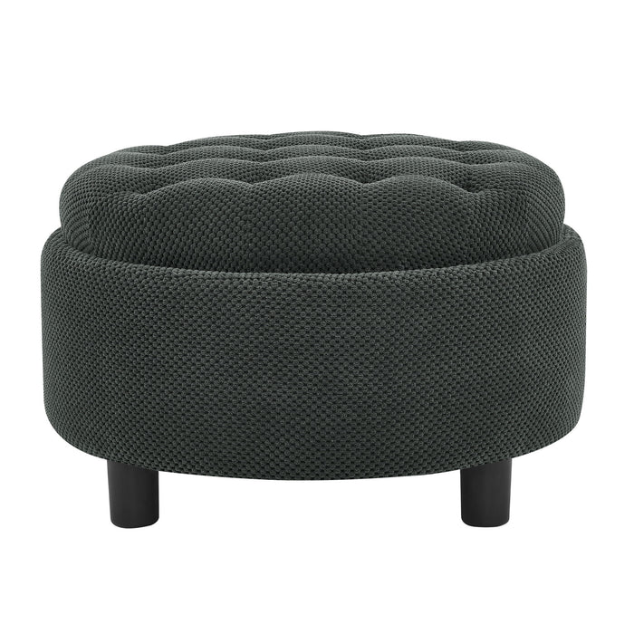 Storage Round Footstool Table Ottoman