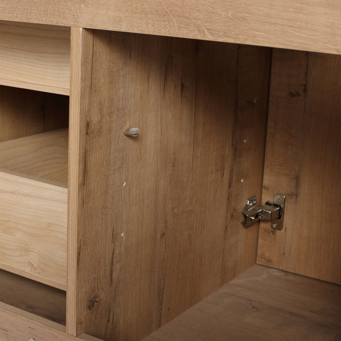 46" Freestanding Bathroom Vanity With Soft Close Doors And 4 Drawers, (Vanity Only) - Imitative Oak