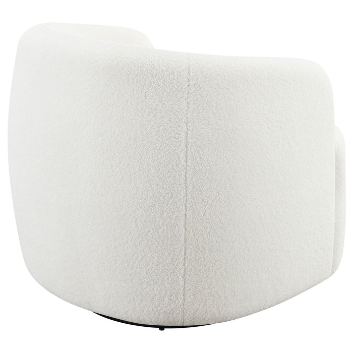 Denae - Upholstered Swivel Chair - Ivory