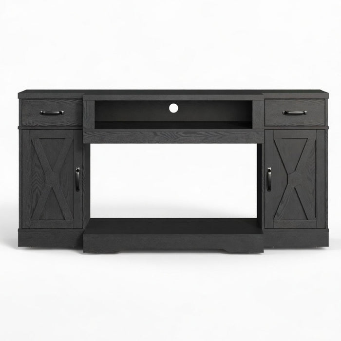 TV Stand With Adjustable Shelves & Double Doors