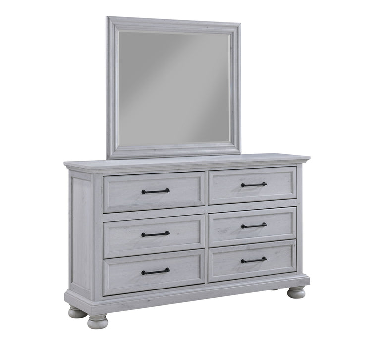 Larksmont - Mirror With Dresser Attachments - Oyster Gray