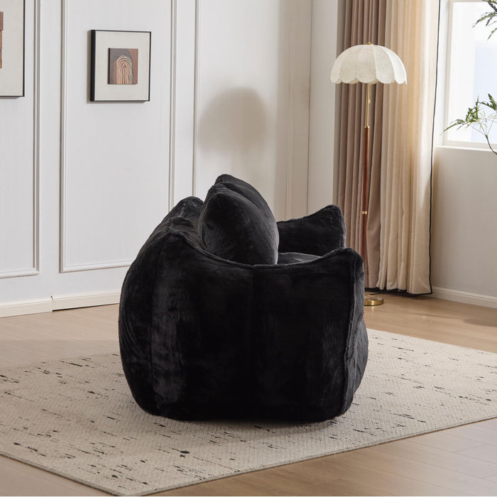 Giant Bean Bag Couch, Ultra Soft Fluffy Loveseat For Living Room