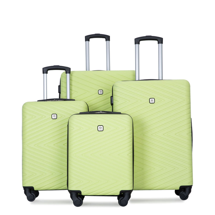 Luggage 4 Piece Lightweight Suitcase With Rotating Wheels With Tsa Lock,