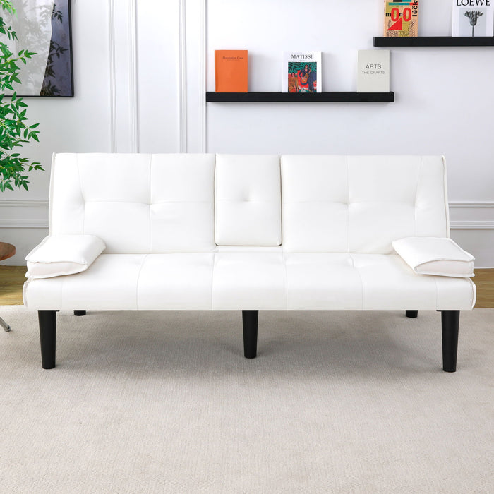 Sofa Bed With Foldable Design And Cup Holder