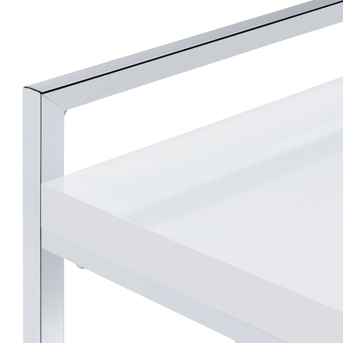 Rectangular Top Snack Table - White