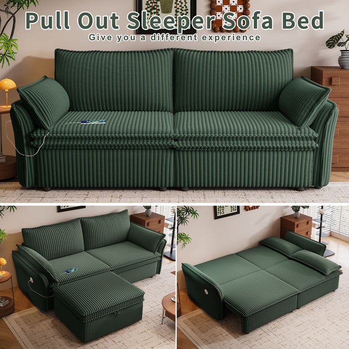 2 In 1 Convertible Sofa Bed, Multi Functional Living Room Furniture
