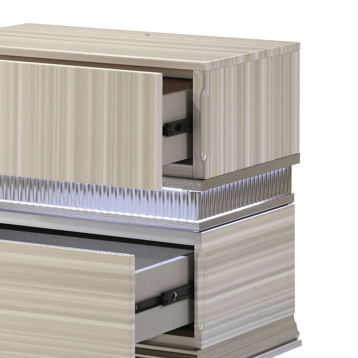 Leonor - 2 Drawer Nightstand - Gray