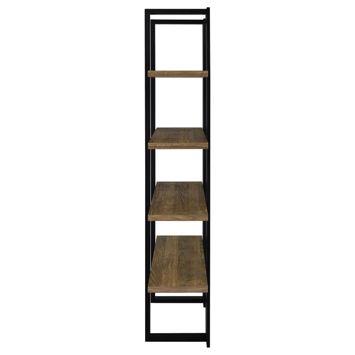 Mystrene - 4 Shelf Bookcase With Open Shelving Design - Black