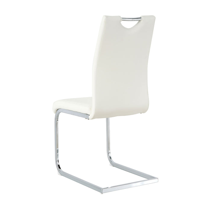 Modern Dining Chairs With Padded Seat And Metal Legs