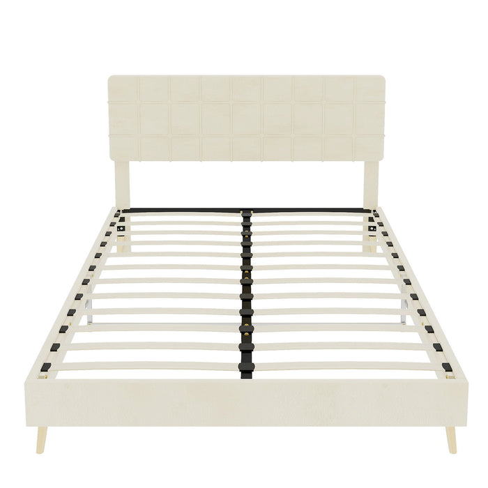 Yungan Lingge Minimalist Soft Pack Headboard Bed
