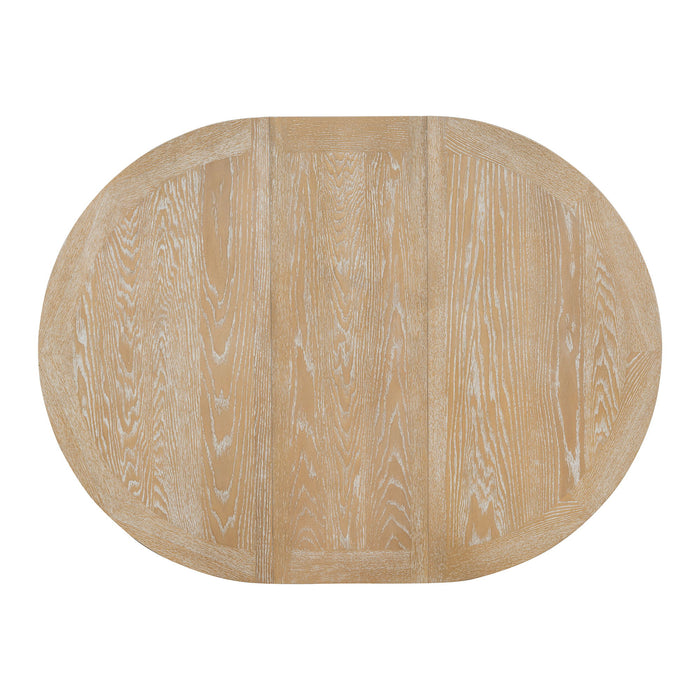 Dining Set & Extendable Round Table And 4 Upholstered Chairs