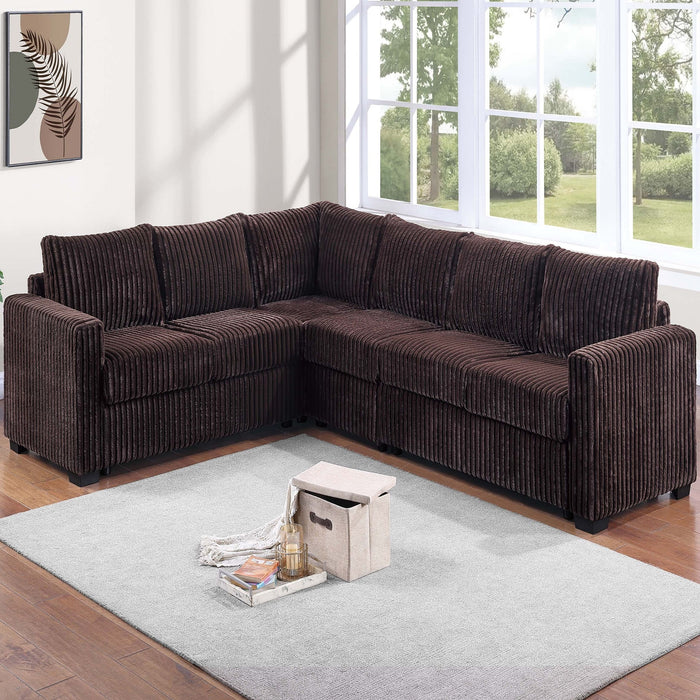 L-Shaped Sectional Set For Living Room