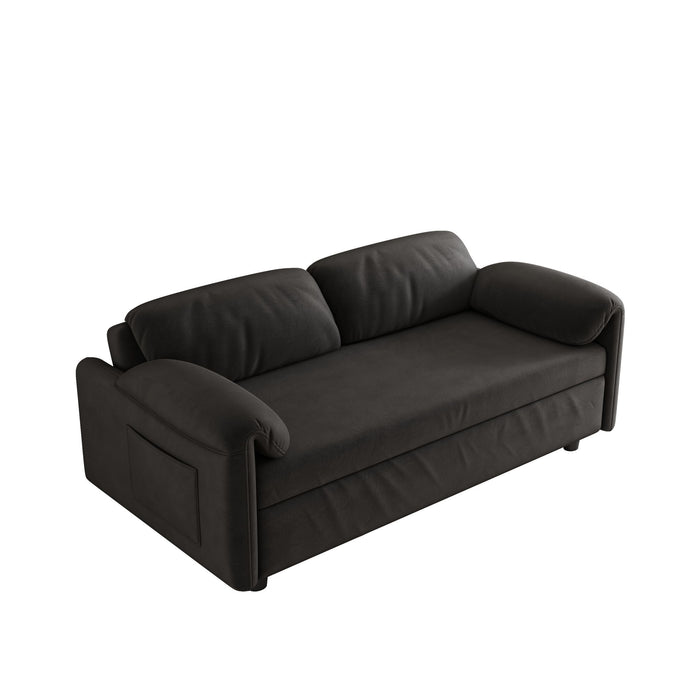 Sofa, Dual Purpose Lounge With Retractable Queen Size Bed