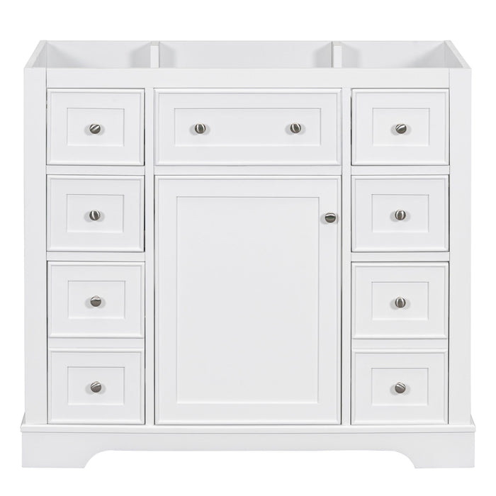 Modern Bathroom Vanity Base Only With 1 Cabinet And 6 Drawers