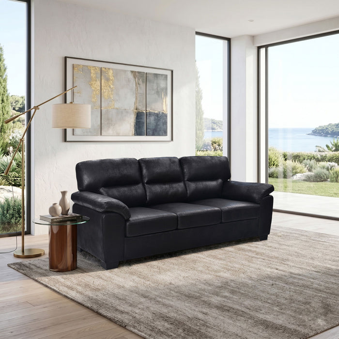 3 Seater Sofa With Padded Armrests And Triangular Leg