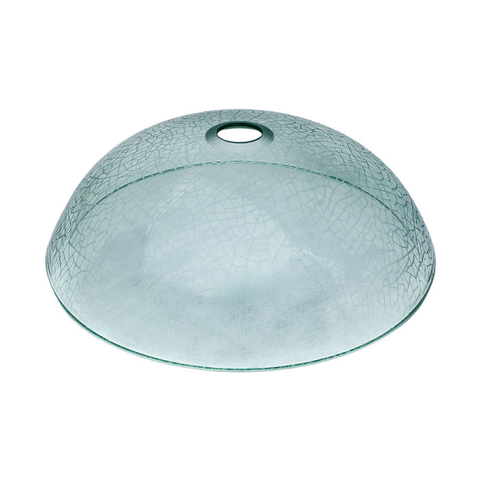 Crackle Vessel Sink, Round Bowl With Pop Up Drain - Clear