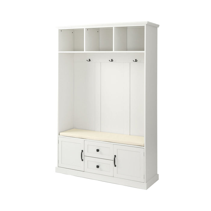 Hall Tree With 3 Hooks, Coat Hanger, Entryway Bench, Storage Bench, 3 In 1 Design