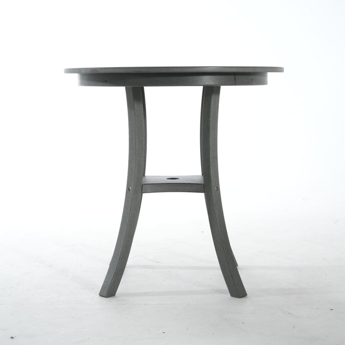 3 Piece Outdoor Dining Set, Round Patio Table With 2 Armless Chairs