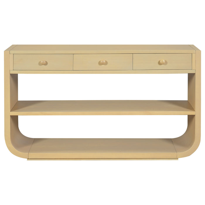 Console Table With 3 Soft Close Drawers & 2 Open Shelves