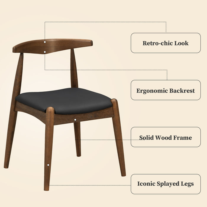 Dining Chairs With Ergonomic Backrest (Set of 2)