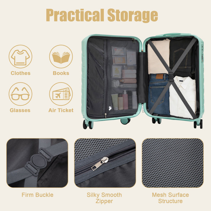 Hard Shell Travel Luggage With Scratch Resistant Surface