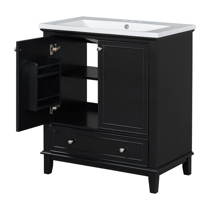 Modern Bathroom Vanity With Sink Combo, Multi Functional Cabinet With Doors And Drawer