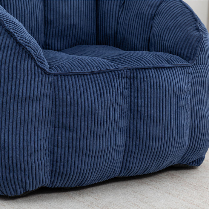 Giant Bean Bag Chair Sofa For Living Room - Dark Blue