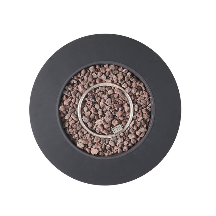 Round Iron Fire Pit With 40,000 Btu