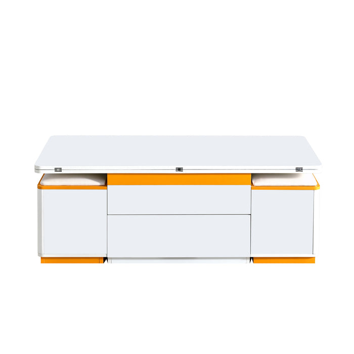 Lift Top Coffee Table With 4 Storage Stools