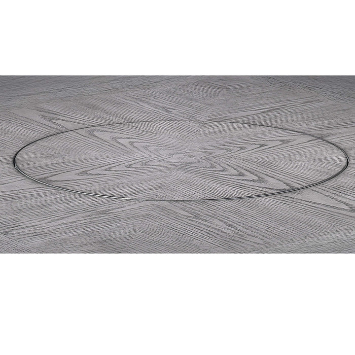 Contemporary Counter Height Dining Set With Built In Lazy Susan