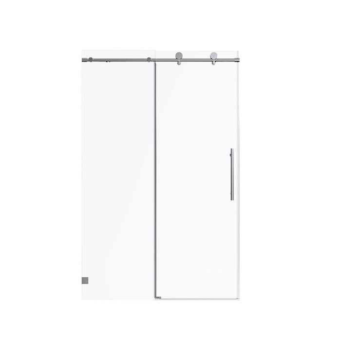 Frameless Single Sliding Soft Close Shower Doors, 5/16" Sgcc Tempered Glass
