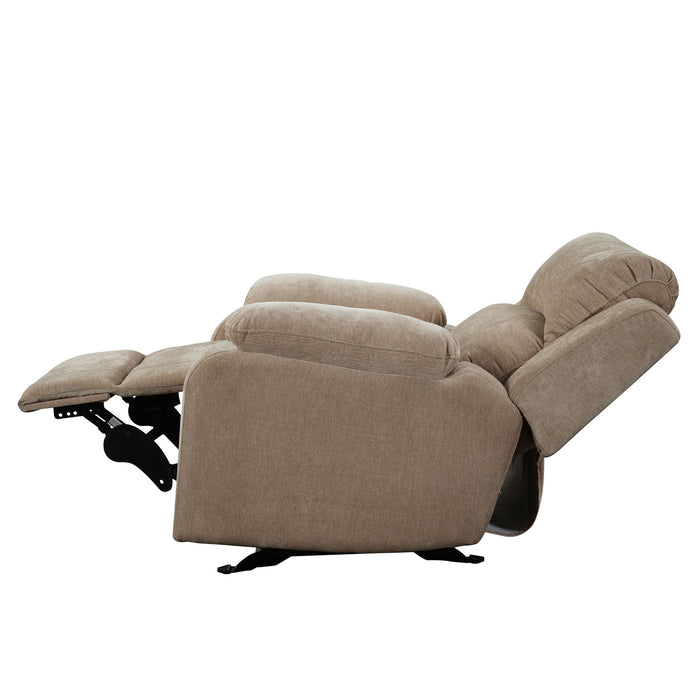 Upholstered Manual Recliner Chair With 3 Adjustable Backrest Positions