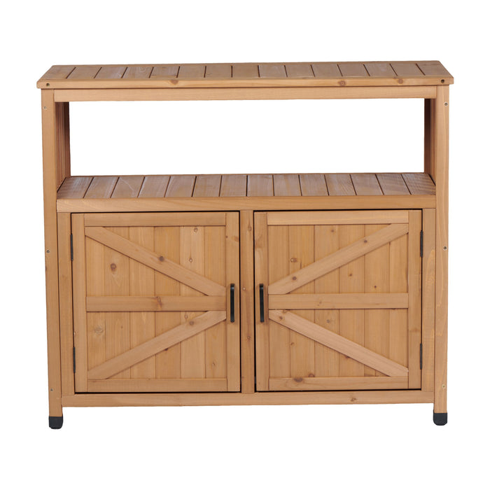 Patio Bar Table Set With Storage