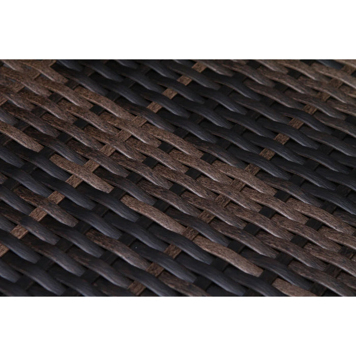 Wide Patio Sectional With Cushions - Brown