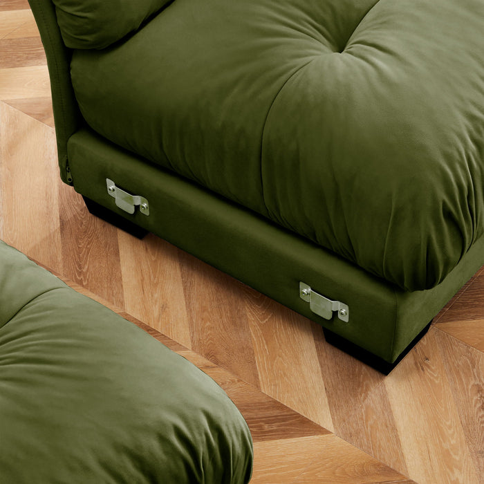 Super Comfort Oversized Modular Sectional Sofa With Movable Ottoman