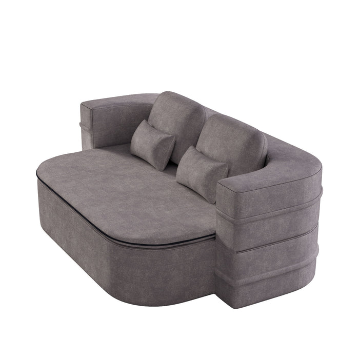 2 In 1 Foldable Sofa Bed With Multi Functional Blanket, Floor Lounge Sofa