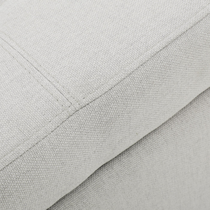 Home Mission - Upholstered Storage Ottoman Bench - Light Gray