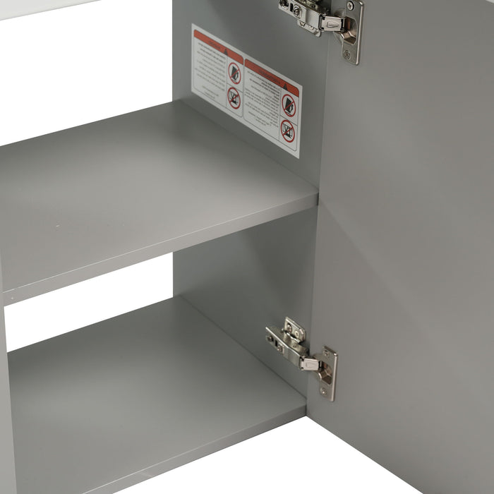 Modern Floating Bathroom Vanity With Ceramic Basin Perfect For Small Bathrooms