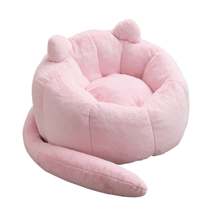 Cat Shaped Bean Bag Sofa With Long Tail