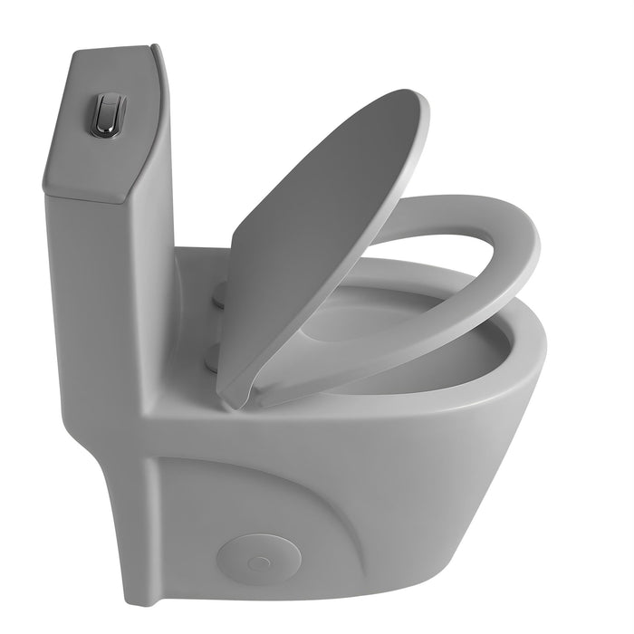 1 Piece Toilet With Tornado Flush, Dual Flush, And ADA Height Comfort Chair