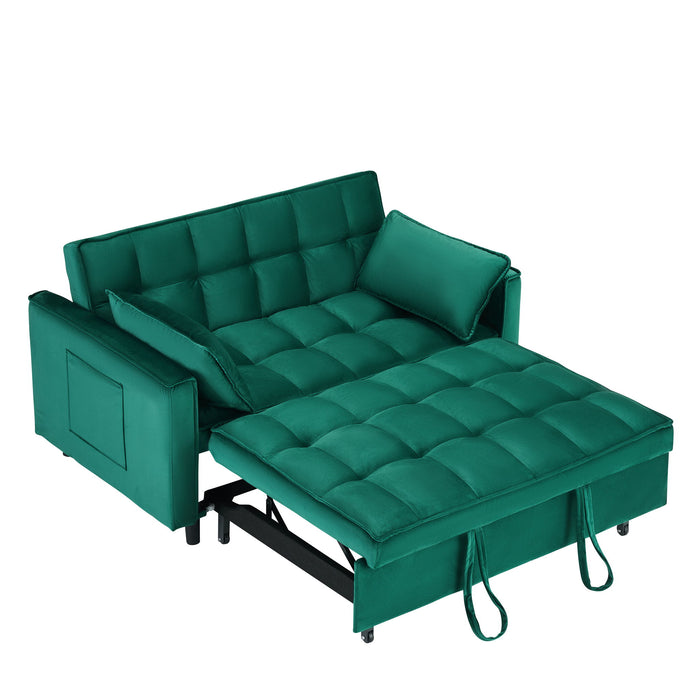 Sofa Bed With Pockets, 3 In 1 Convertible For Living Room