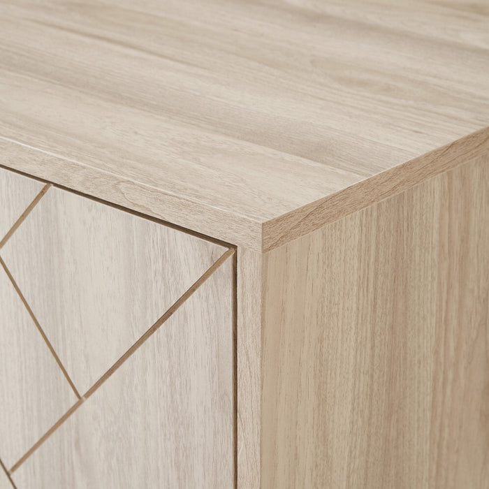 Modern Scandinavian 4 Door Herringbone 70" TV Stand For TVs Up To 80"