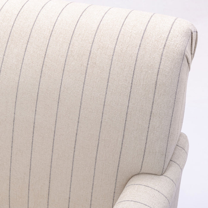 Sylvia - Striped Arm Chair - Natural